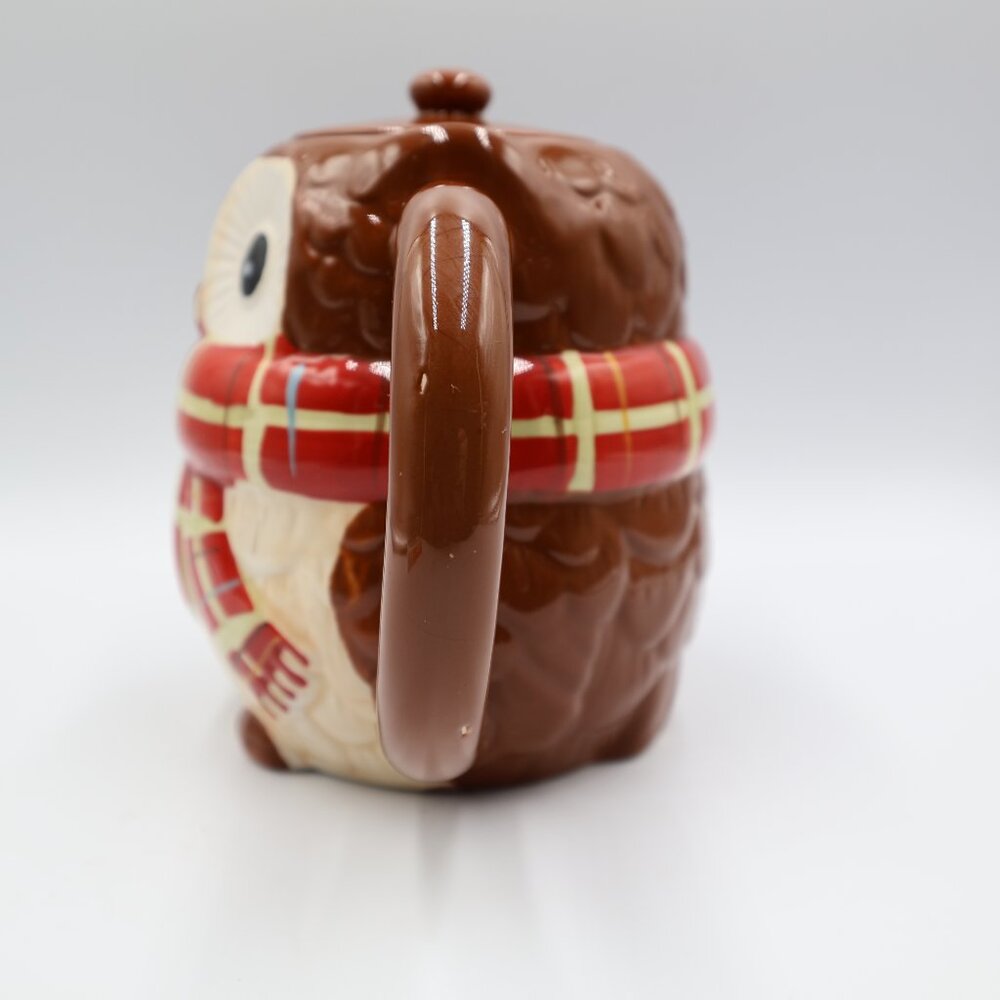 Pier 1 Imports Hand Painted Chilly Billy Owl Ceramic Teapot Original Tag New‎ - Picture 3 of 11